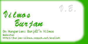 vilmos burjan business card